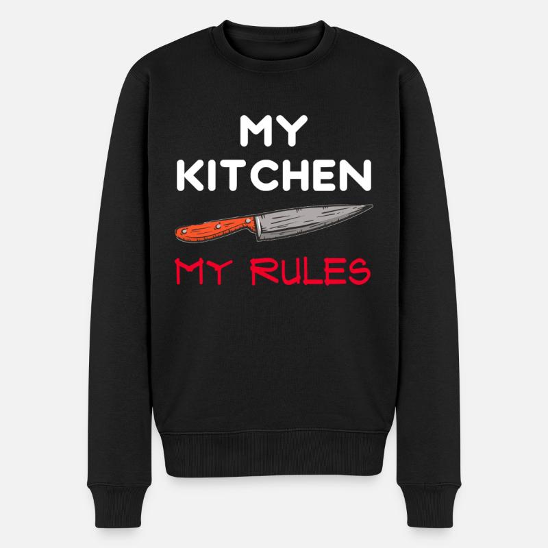 Cuisine - Cuisinier - Cuisine - Chef - Pull Premium bio Homme - noir
