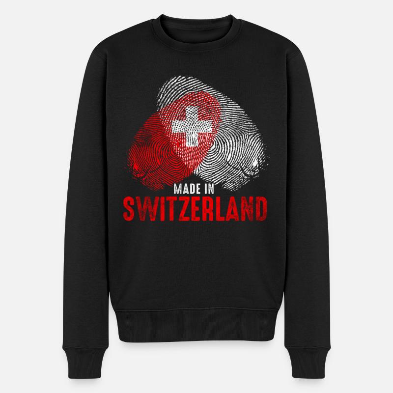 Made in Schweiz - Pull Premium bio Homme - noir