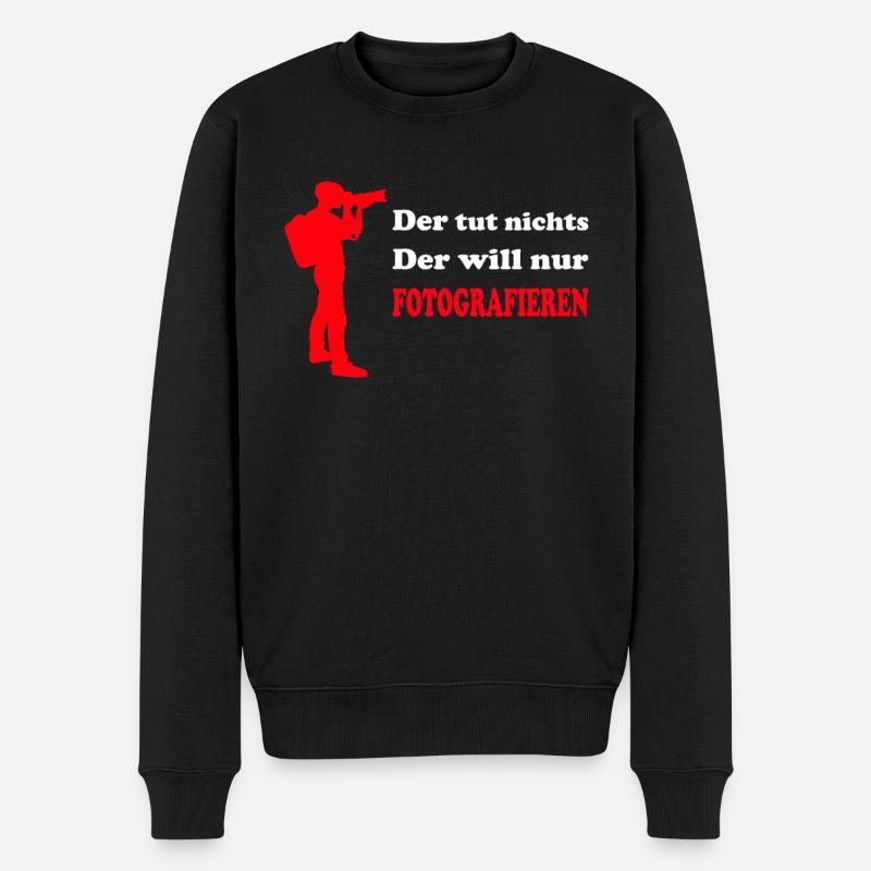 Fotograf Hobby Geschenk lustiger Spruch Fotografie - Männer Premium Bio Pullover - Schwarz