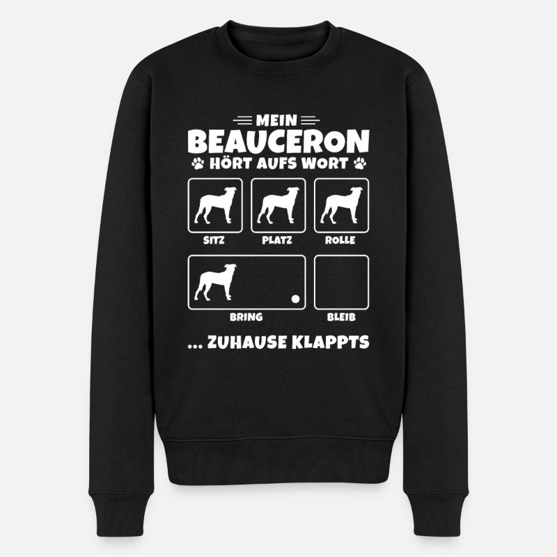 Beauceron Hundetricks Hütehund Geschenk - Männer Premium Bio Pullover - Schwarz