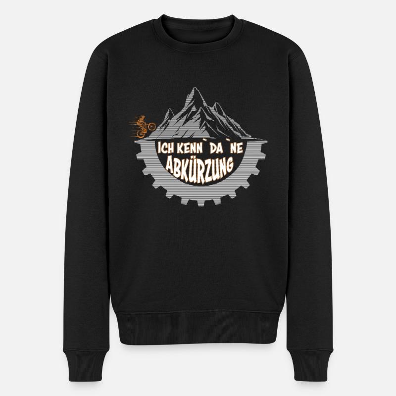 Ich Kenn Da Ne Abkürzung MTB Mountainbike Spruch - Männer Premium Bio Pullover - Schwarz