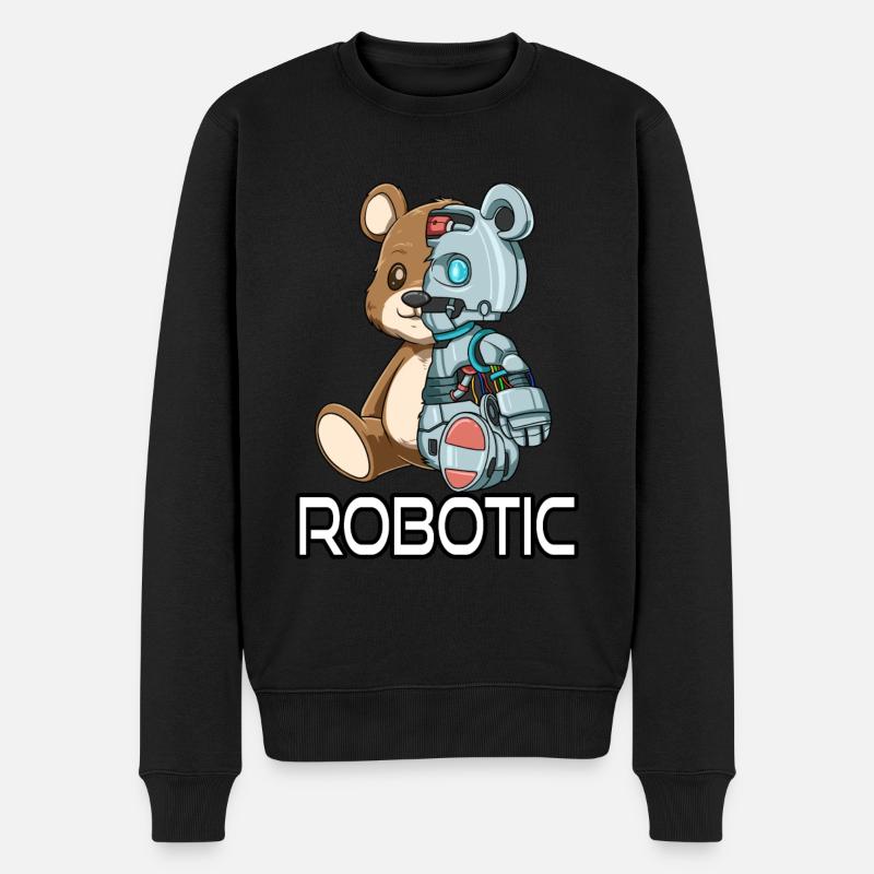 Drôle robotique Cyborg - Pull Premium bio Homme - noir