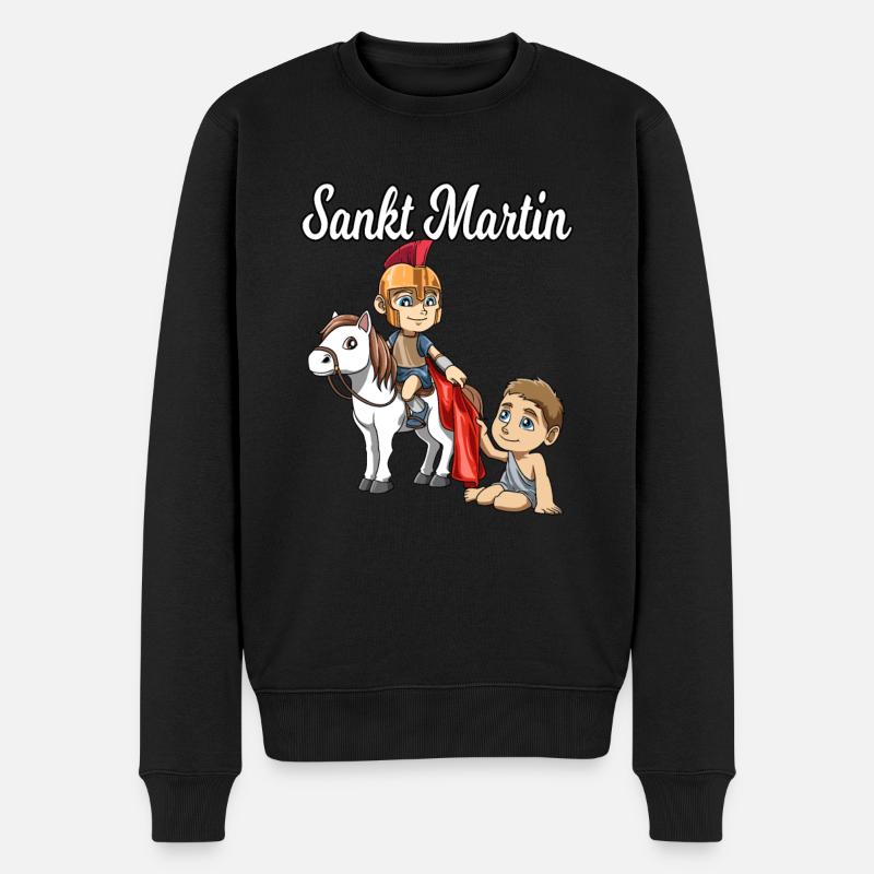 Sankt Martin St Martin - Männer Premium Bio Pullover - Schwarz