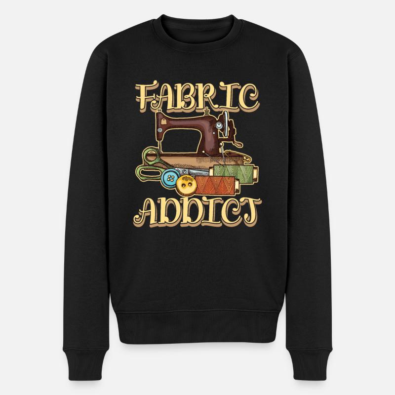 FABRIC ADDICT pour couturière - Pull Premium bio Homme - noir