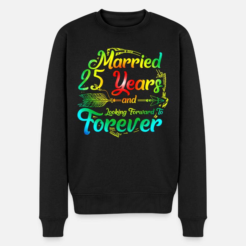 25e anniversaire de mariage - Pull Premium bio Homme - noir