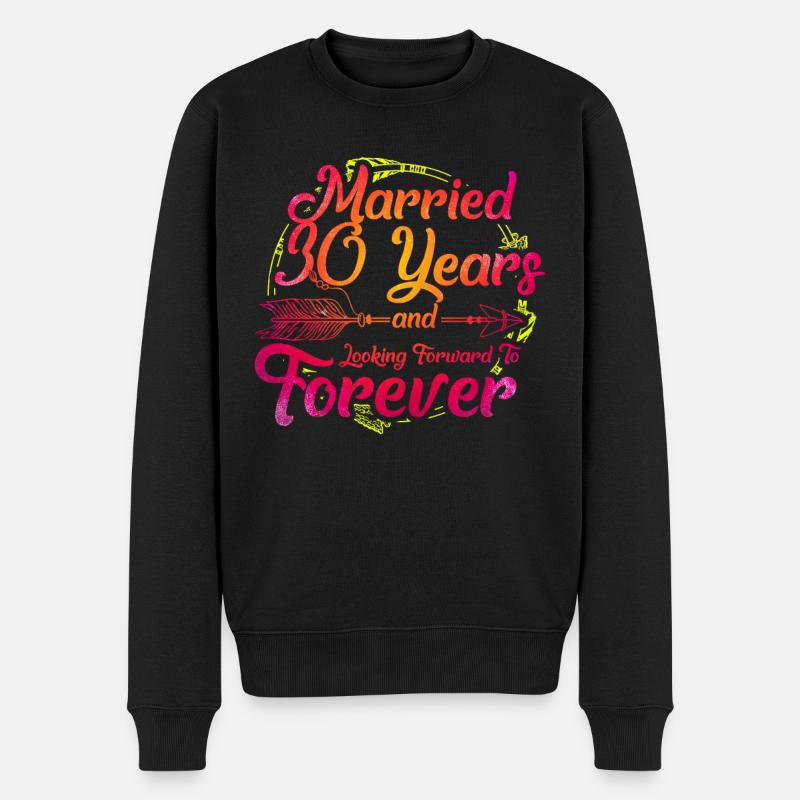 30e anniversaire de mariage - Pull Premium bio Homme - noir