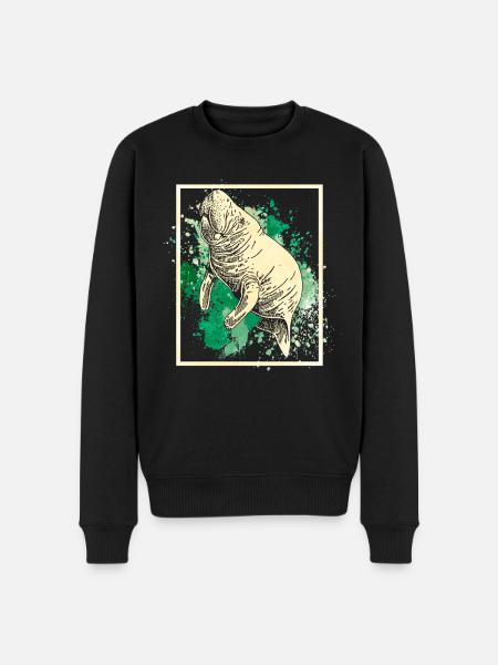 manatee - Men's Premium Organic Jumper - black