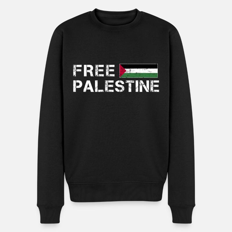 Palestine libre Gaza Drapeau arabe - Pull Premium bio Homme - noir