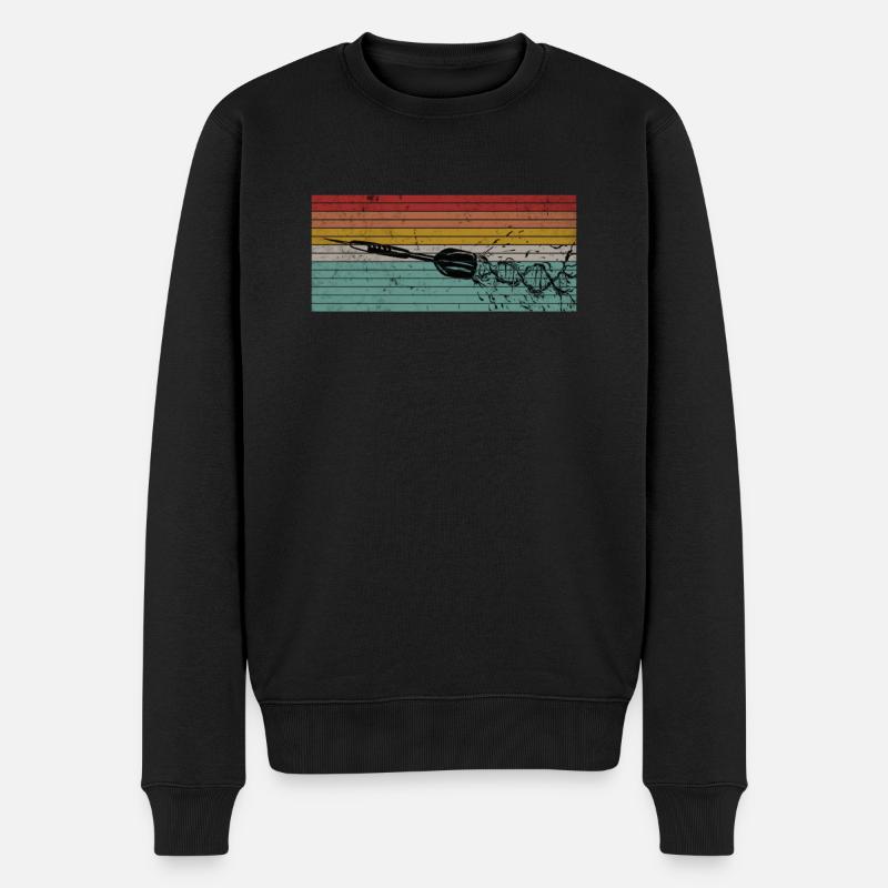 Dartpfeil DNA Lustiger Dartspieler Spruch - Männer Premium Bio Pullover - Schwarz