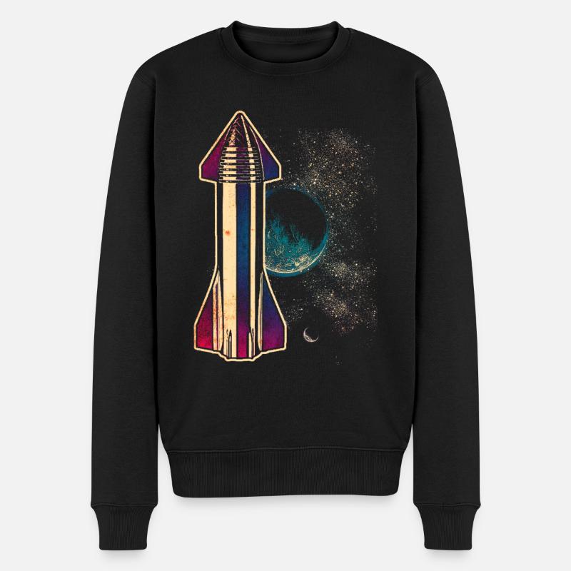 Astronave Rocket - Maglione ecologico premium da uomo - nero