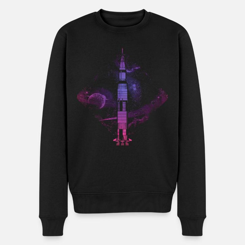 Saturne V fusée - Pull Premium bio Homme - noir