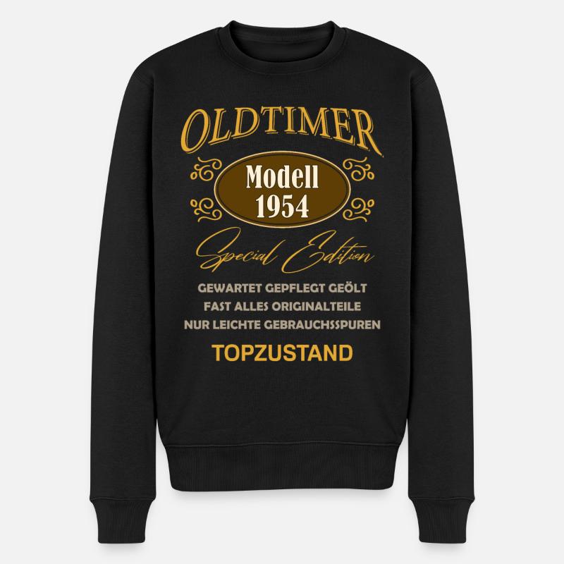 Oldtimer 1954 Jahrgang Special Edition - Männer Premium Bio Pullover - Schwarz