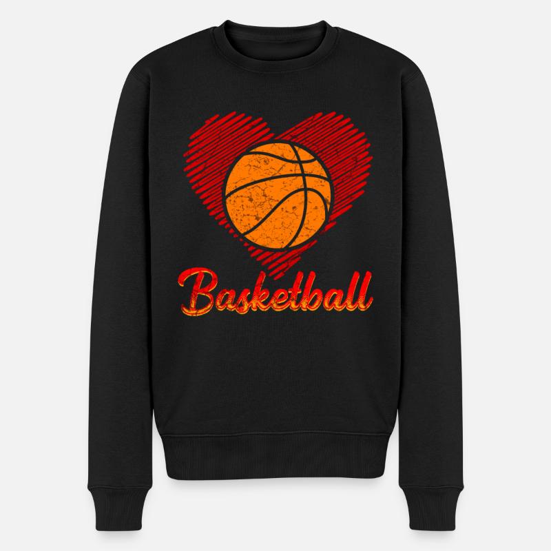 J’adore le basket - Pull Premium bio Homme - noir