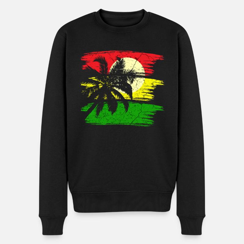 Jamaïque Reggae Rastafari - Pull Premium bio Homme - noir