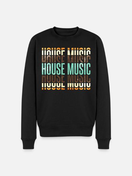 House Music - Men's Premium Organic Jumper - black