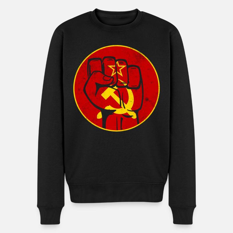 Faust Sowjetunion Kommunismus - Männer Premium Bio Pullover - Schwarz