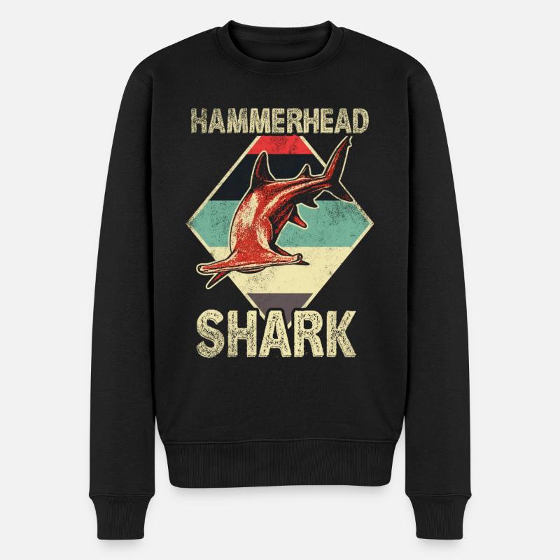 Hammerhai - Männer Premium Bio Pullover - Schwarz