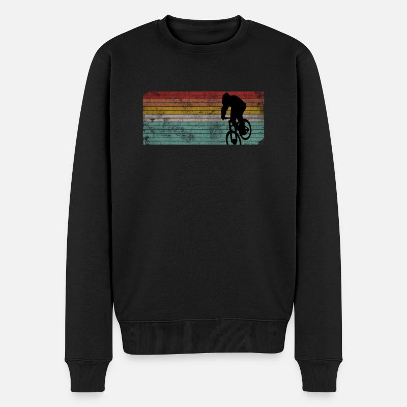 Mountainbike Mountainbiker - Männer Premium Bio Pullover - Schwarz