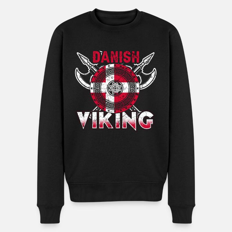 Denmark Vikings - Men's Premium Organic Jumper - black