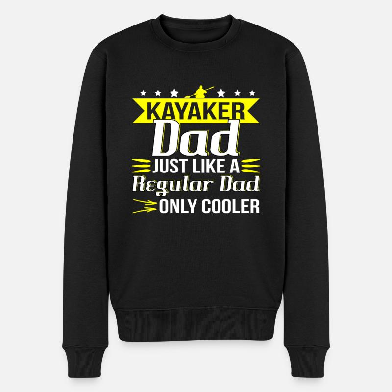 Kajak - Männer Premium Bio Pullover - Schwarz