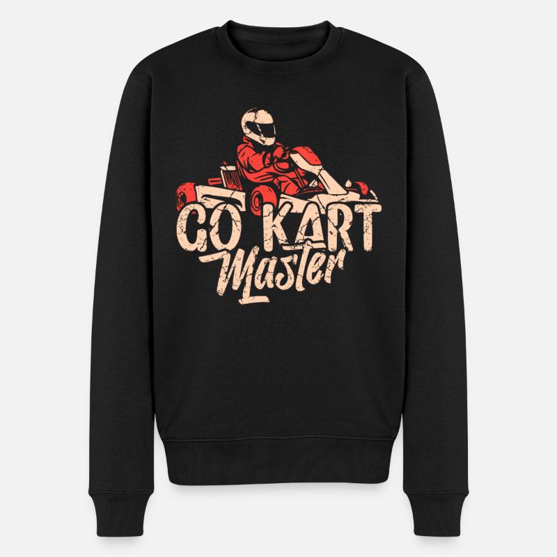 Go-Kart - Männer Premium Bio Pullover - Schwarz