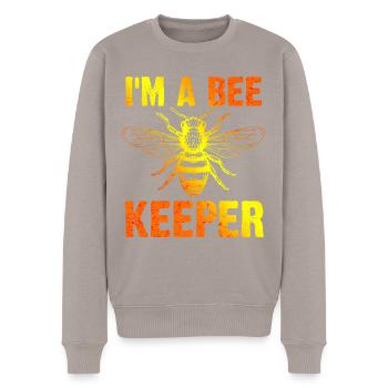 Imker Bienenzüchter - Männer Premium Bio Pullover - Taupe - Vorne - Nico (187cm)