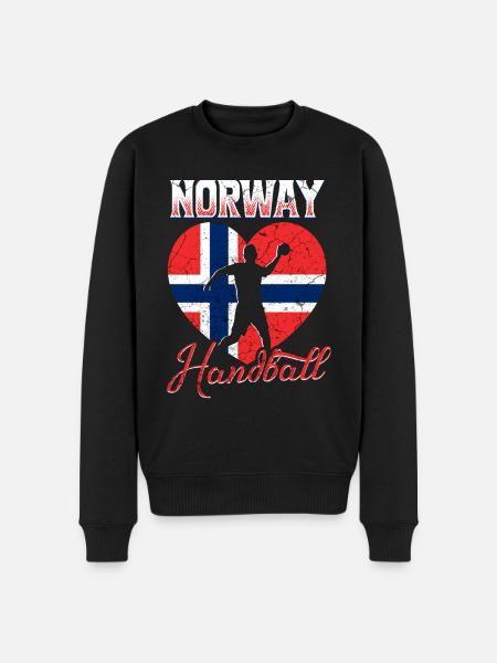 Norwegen Handball - Männer Premium Bio Pullover - Schwarz