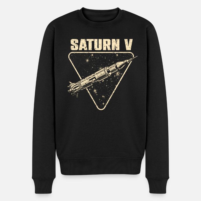 Saturn V Rocket - Men's Premium Organic Jumper - black