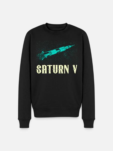 Saturn V Rocket - Men's Premium Organic Jumper - black