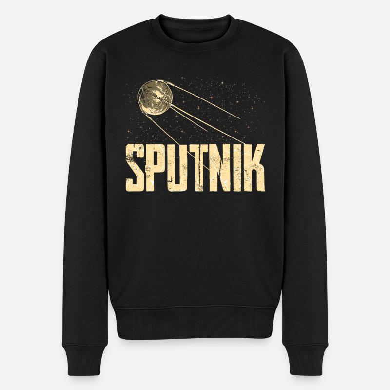 Sputnik - Männer Premium Bio Pullover - Schwarz