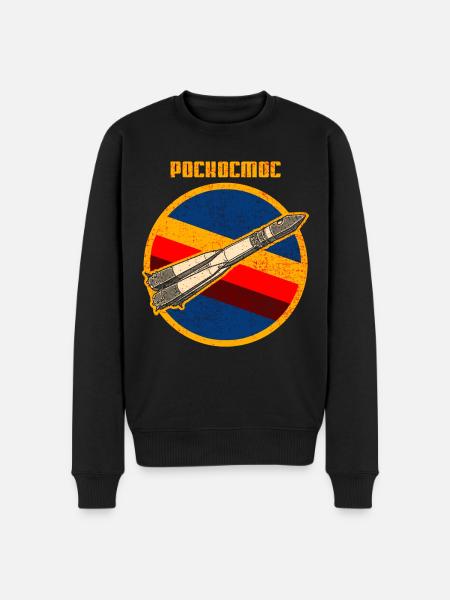 Roscosmos Russie Space Retro - Pull Premium bio Homme - noir