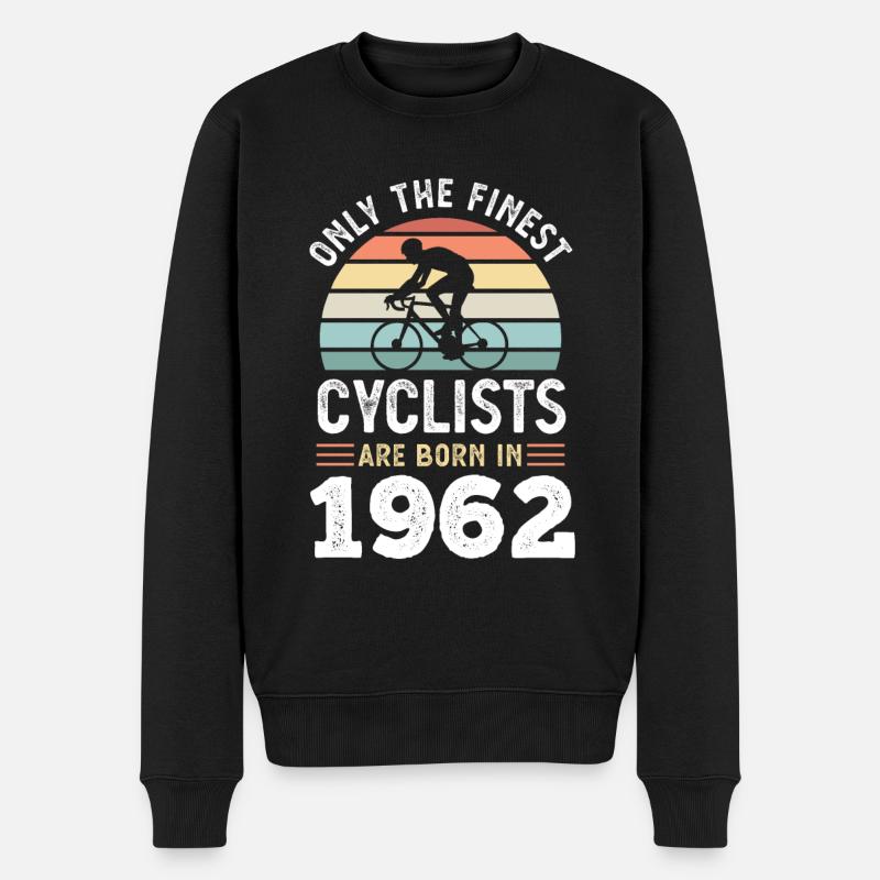 Finest Cyclists werden 1962 geboren 60. Geburtstag - Männer Premium Bio Pullover - Schwarz
