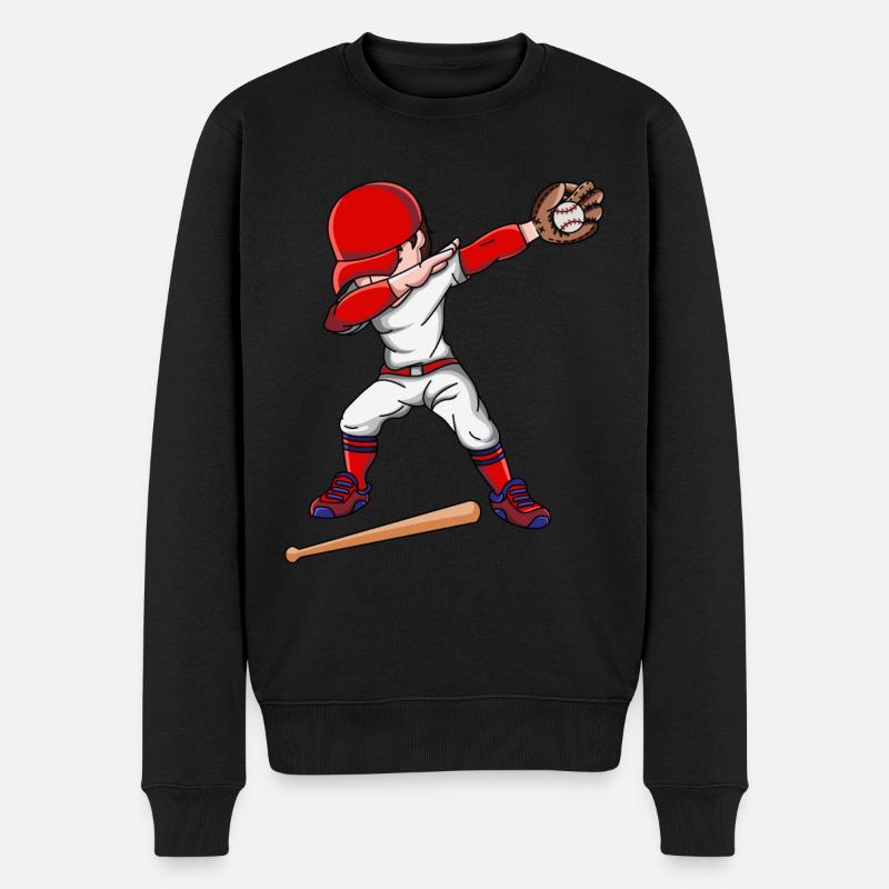 Baseball Sport Liebhaber Baseballer Geschenke - Männer Premium Bio Pullover - Schwarz