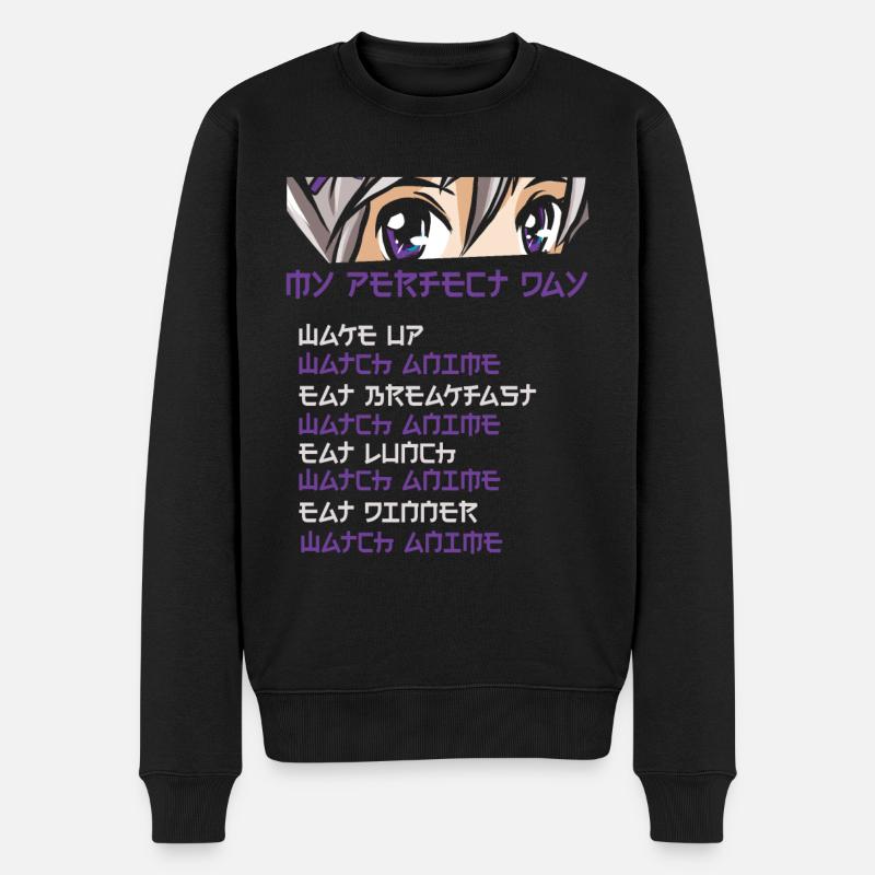 Anime Japanische Serien Manga Anime Geschenke - Männer Premium Bio Pullover - Schwarz