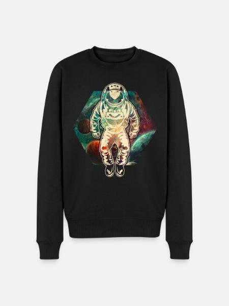 Astronaut in space - Men's Premium Organic Jumper - black