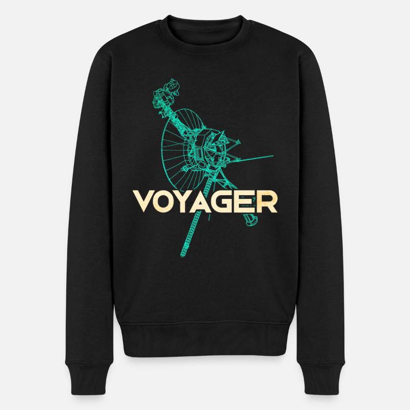 Voyager Weltraumsonde - Männer Premium Bio Pullover - Schwarz