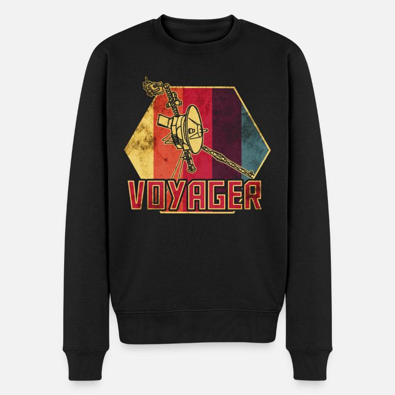 Voyager Weltraum Sonde - Männer Premium Bio Pullover - Schwarz