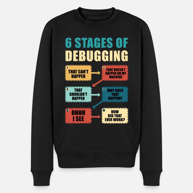 Programmieren Debugging Lustiges Programmierergeschenk - Männer Premium Bio Pullover - Schwarz