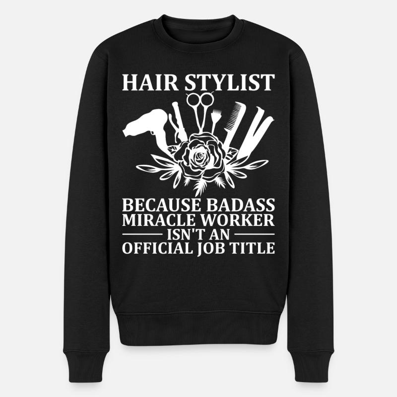 Coiffeur Barbier Coiffeur Coiffeur Barbier - Pull Premium bio Homme - noir