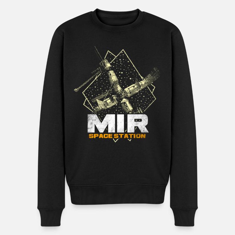 Station spatiale Mir - Pull Premium bio Homme - noir