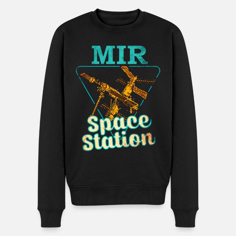 Station spatiale Mir - Pull Premium bio Homme - noir
