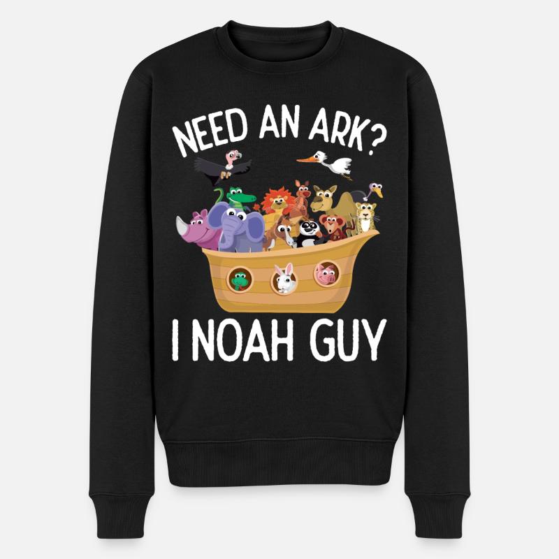 Noas Ark Ark Bibel Noas Ark Dyr - Økologisk premium-sweatshirt til mænd - sort
