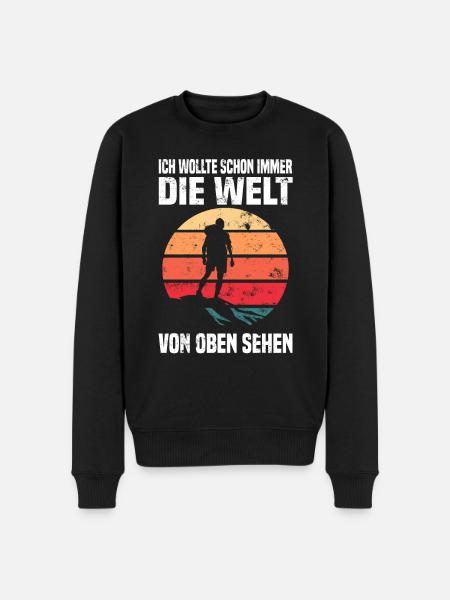 Bergsteiger Wanderer Bergsteigen - Männer Premium Bio Pullover - Schwarz