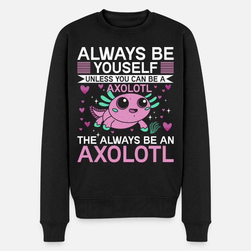 Salamandre amphibienne Axolotl - Pull Premium bio Homme - noir