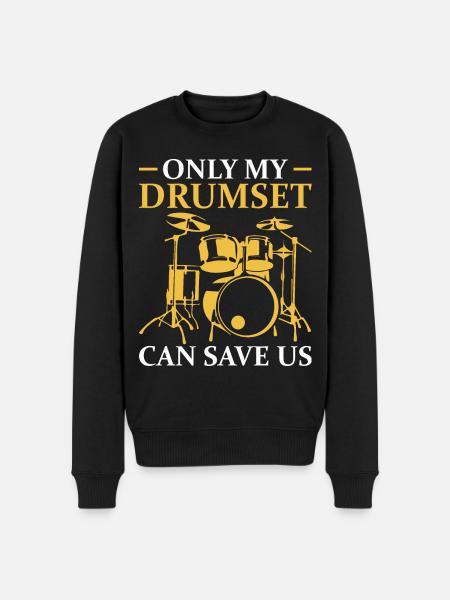 Drummer Drumsticks Drums Musicians - Men's Premium Organic Jumper - black