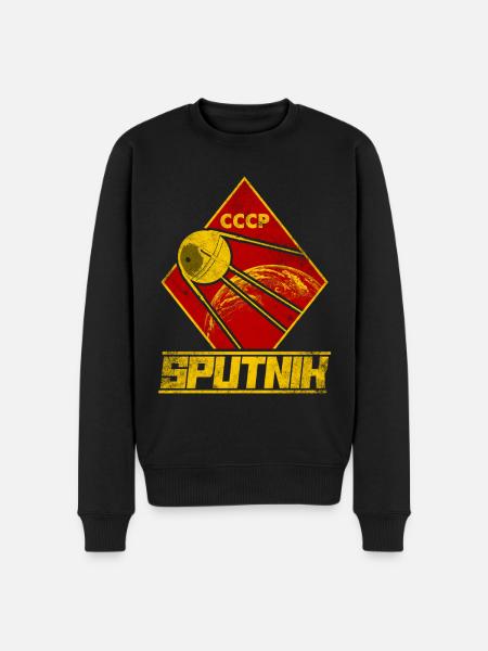 Sputnik Satellite Soviet Union - Men's Premium Organic Jumper - black