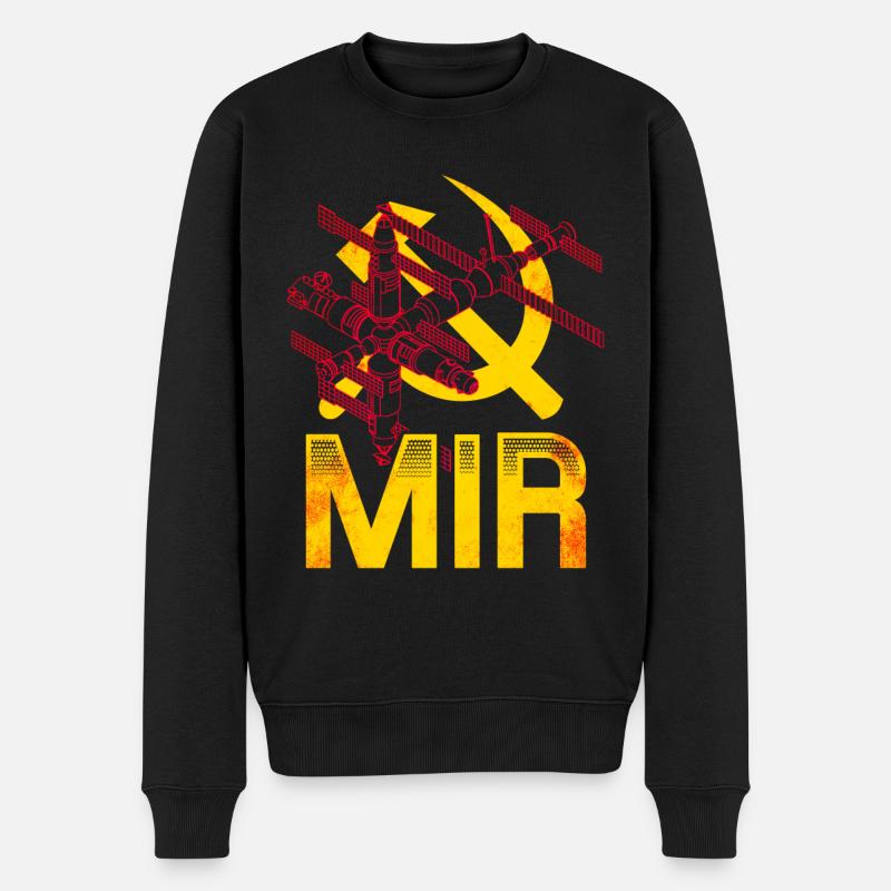Soviet Space Station Mir - Men's Premium Organic Jumper - black