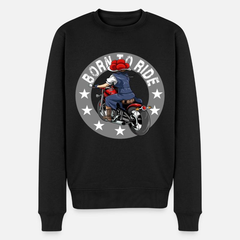 Black Forest Biker Lady Schwarzwald Motorrad - Männer Premium Bio Pullover - Schwarz