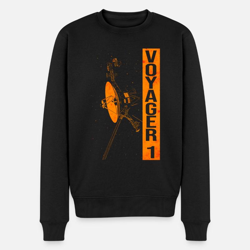Voyager Weltraum Sonde - Männer Premium Bio Pullover - Schwarz