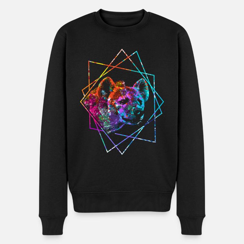 Hyäne - Männer Premium Bio Pullover - Schwarz